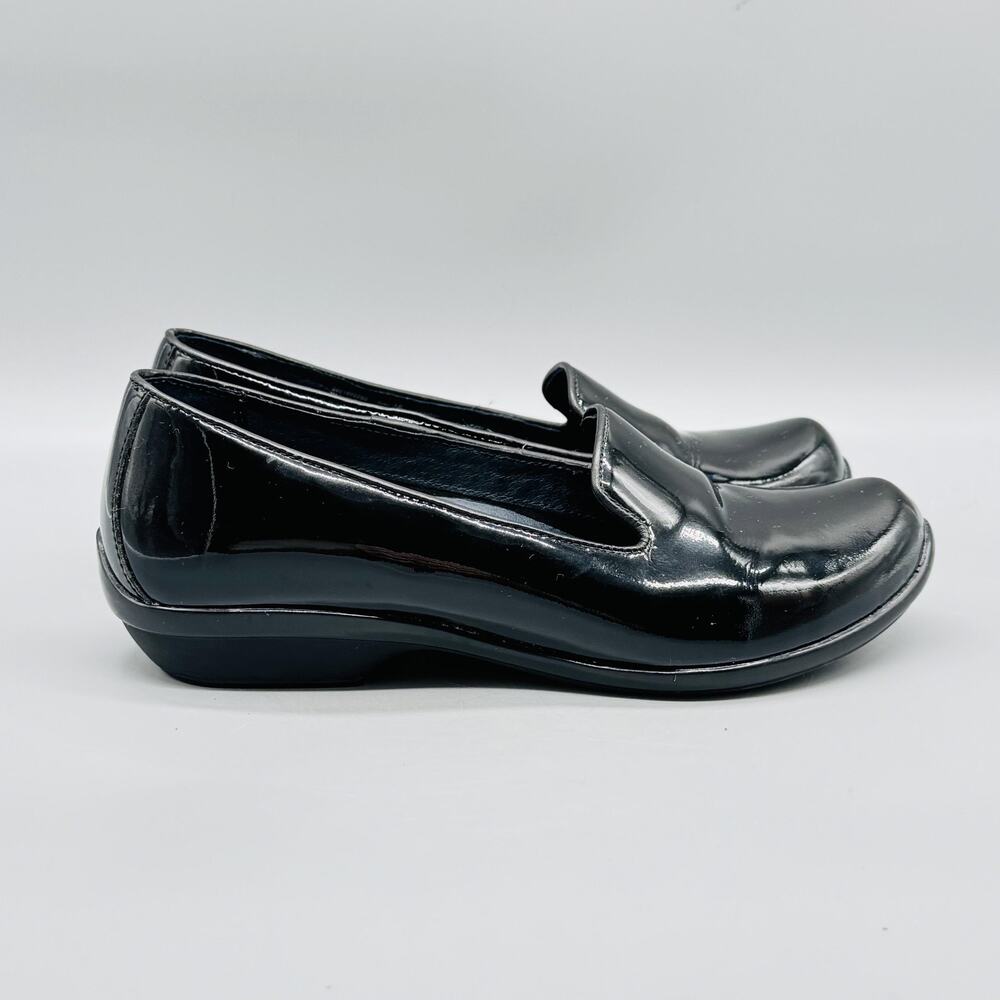 Dansko Shoes Womens 6 Black Patent Leather Loafer Comfort Slip On Flats Casual